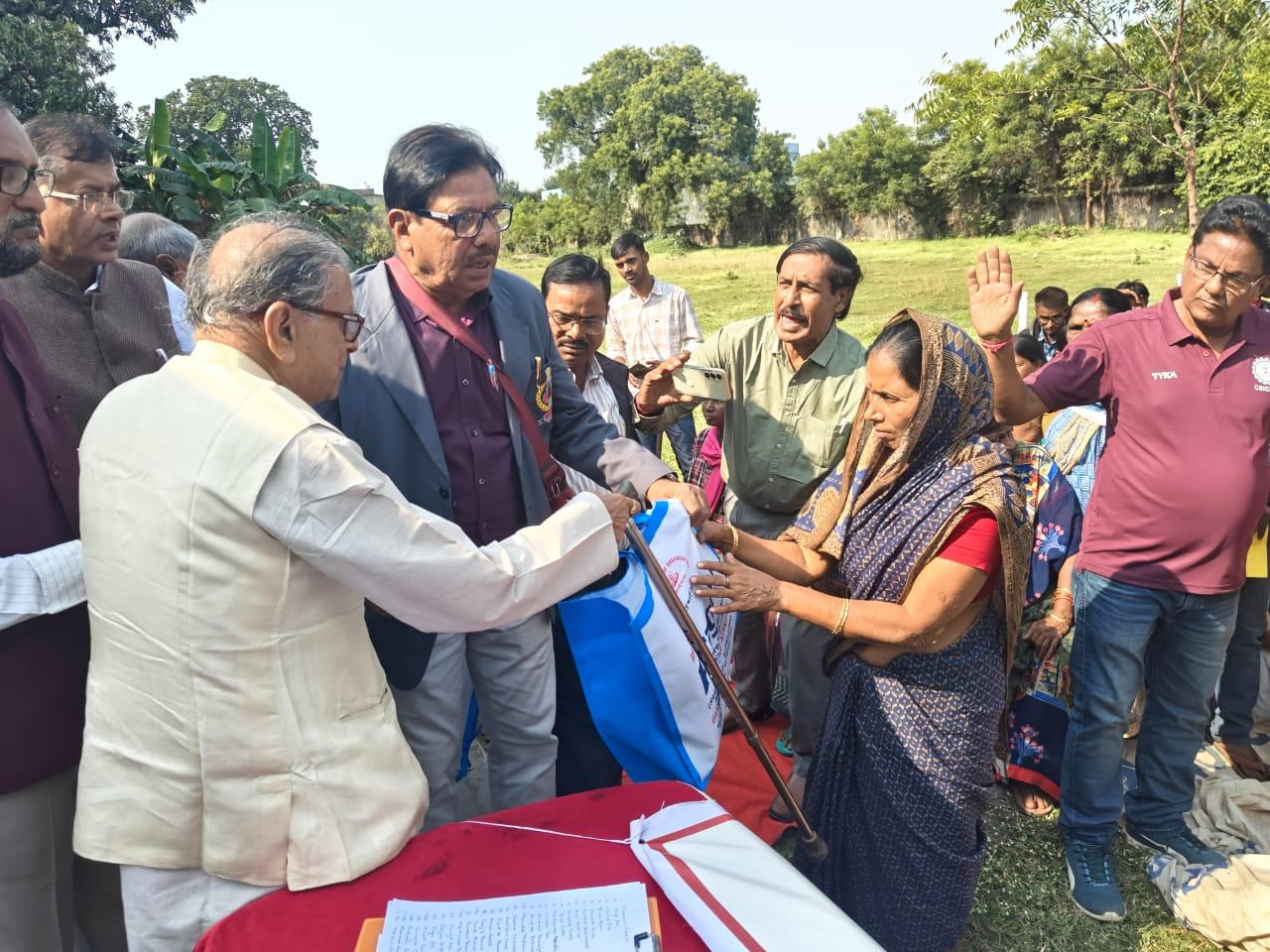 Volunteers at a charity drive