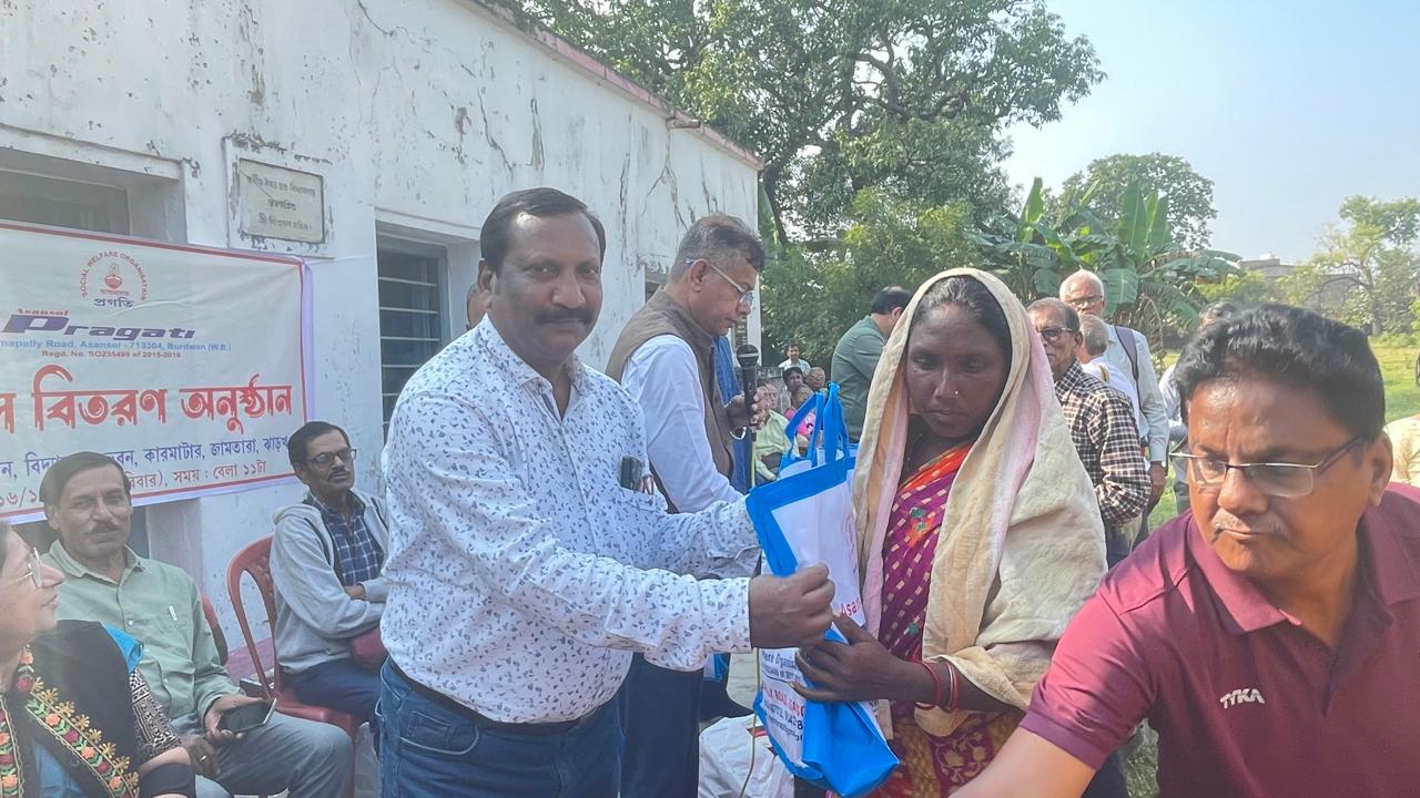 Volunteers at a charity drive