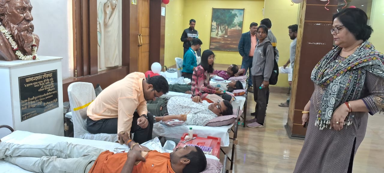 Volunteers at a charity drive