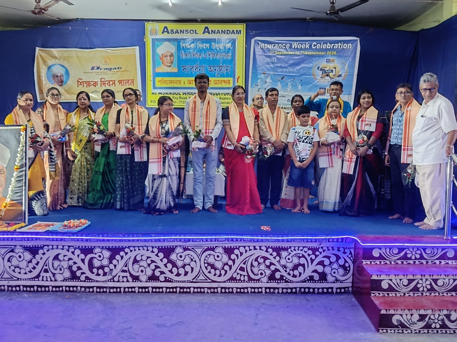 Volunteers at a charity drive