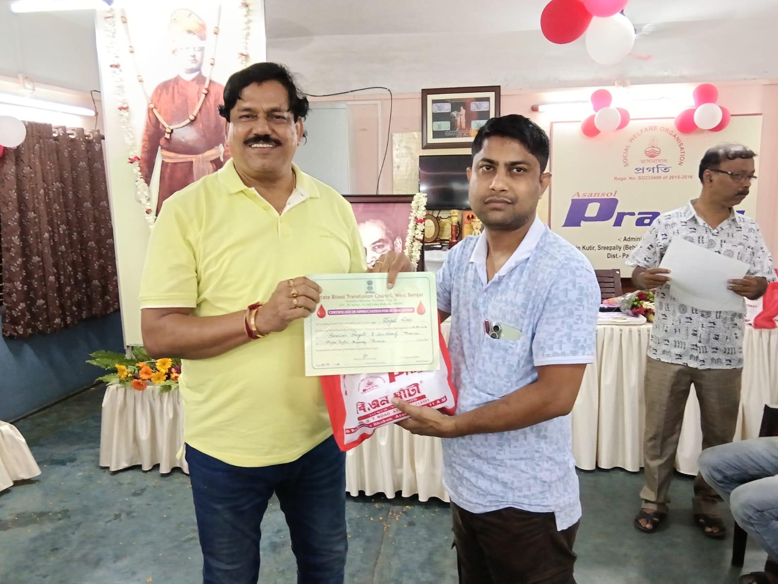 Volunteers at a charity drive