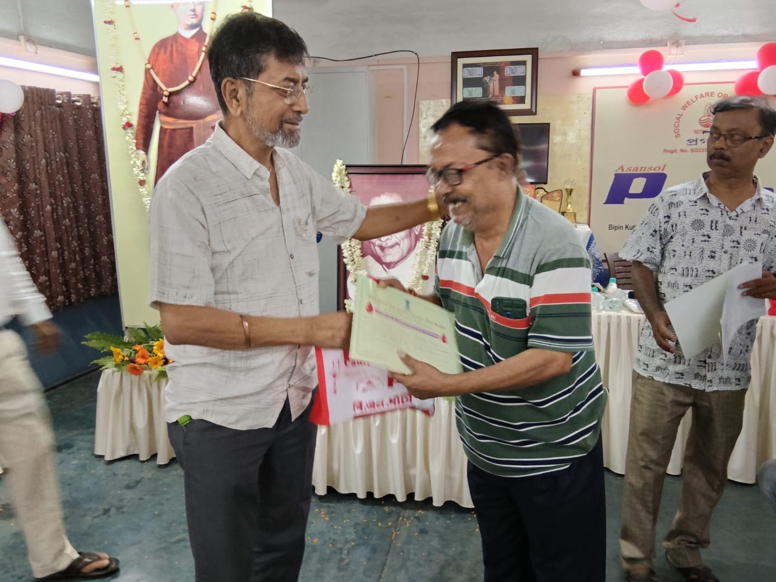 Volunteers at a charity drive