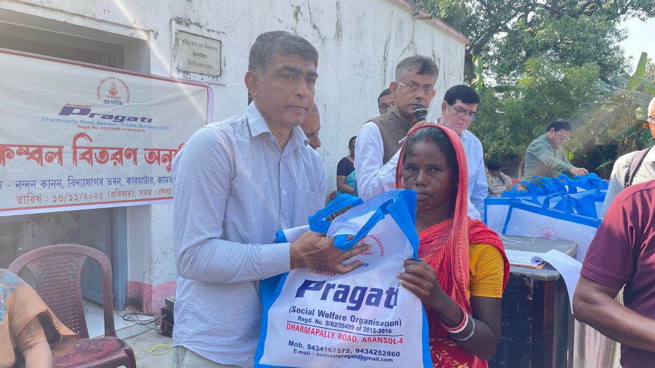 Volunteers at a charity drive