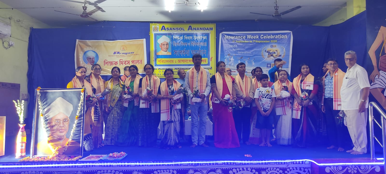 Volunteers at a charity drive