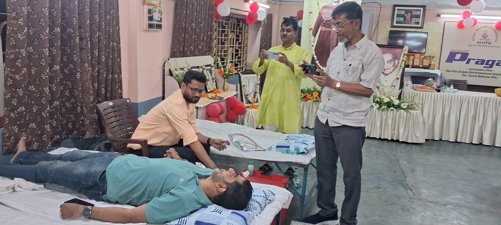 Volunteers at a charity drive