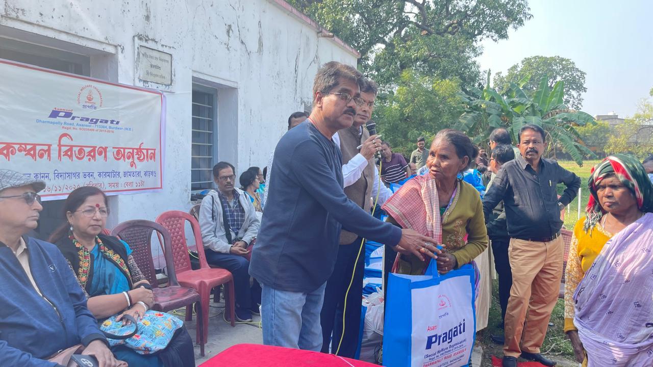 Volunteers at a charity drive