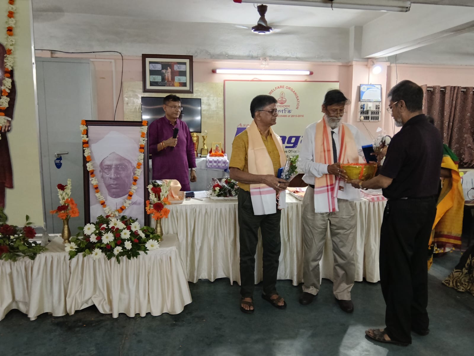 Volunteers at a charity drive