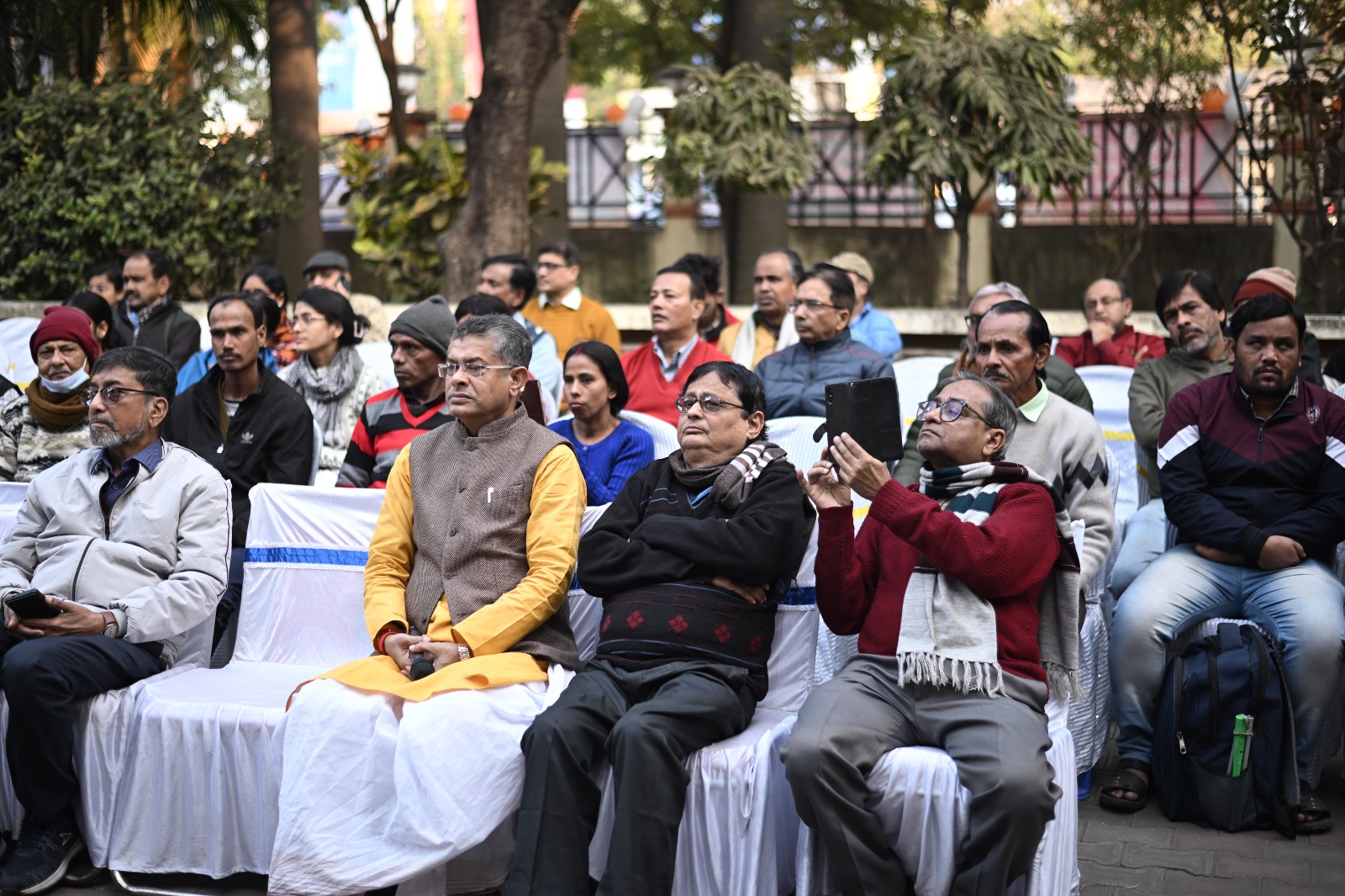 Volunteers at a charity drive