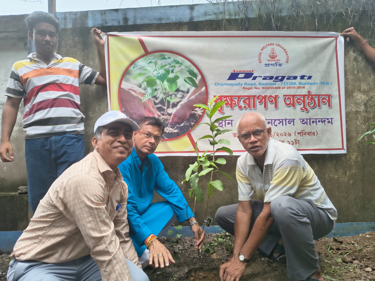 Volunteers at a charity drive