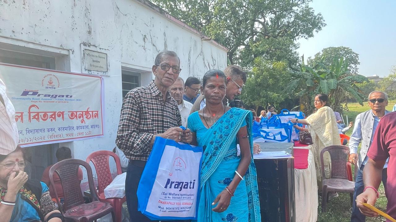 Volunteers at a charity drive