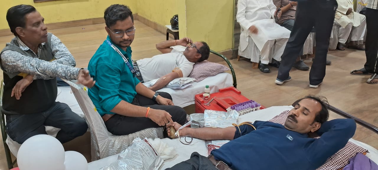 Volunteers at a charity drive