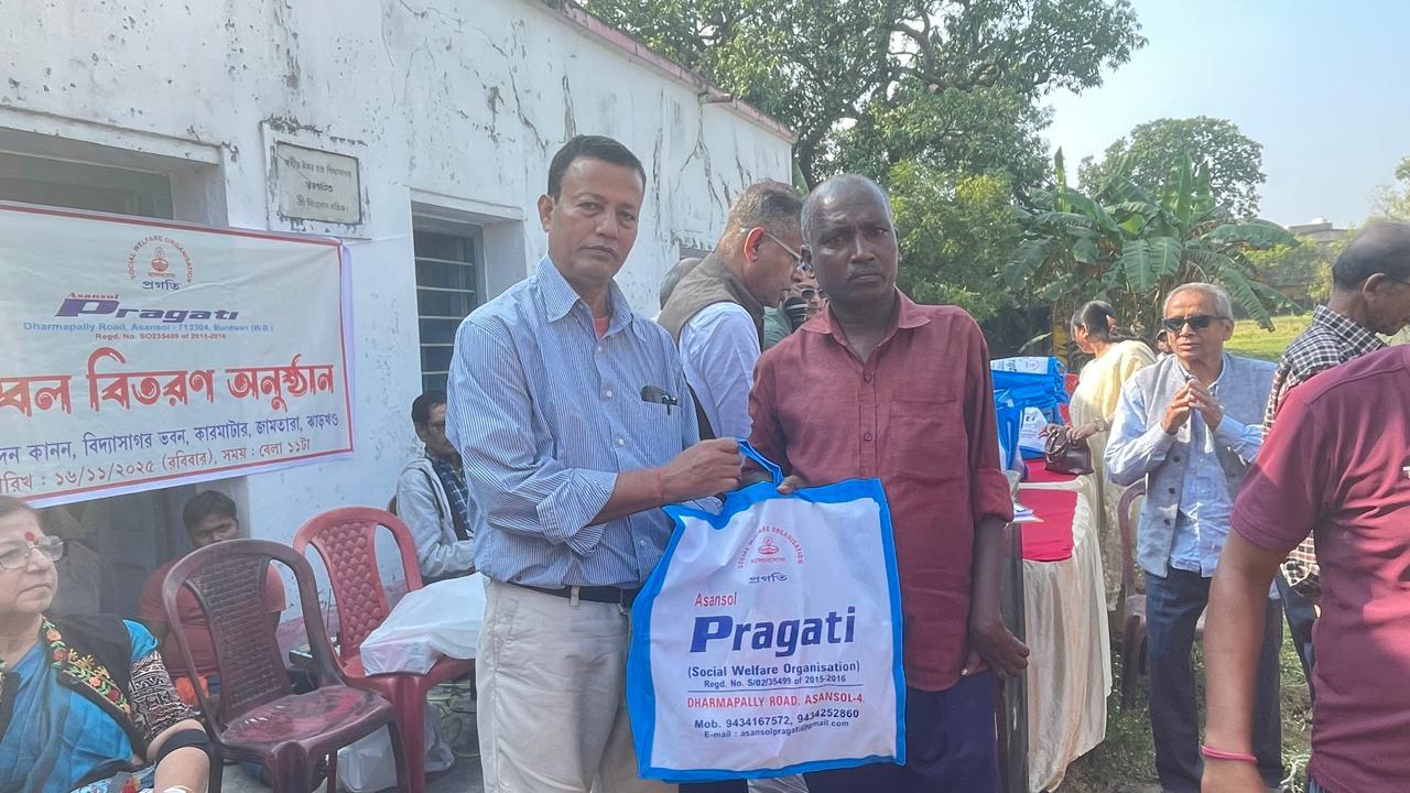 Volunteers at a charity drive