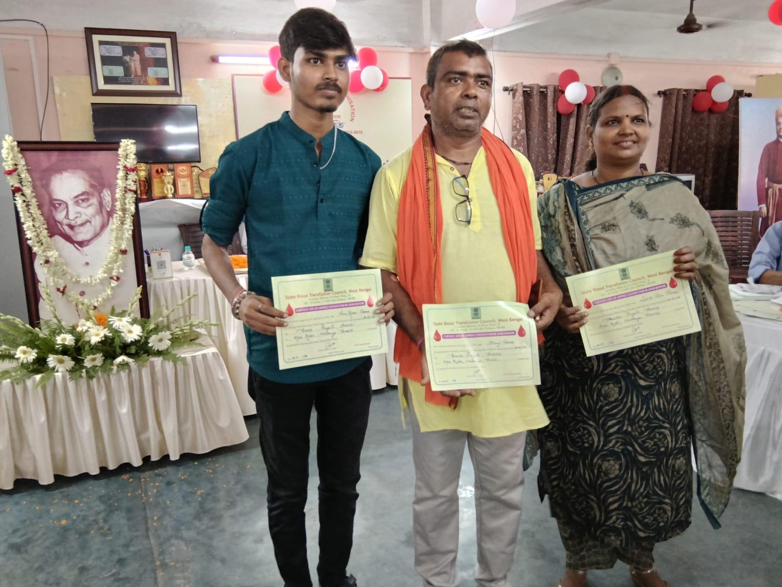 Volunteers at a charity drive