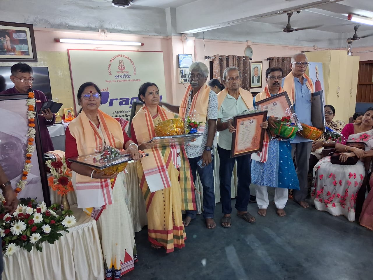 Volunteers at a charity drive
