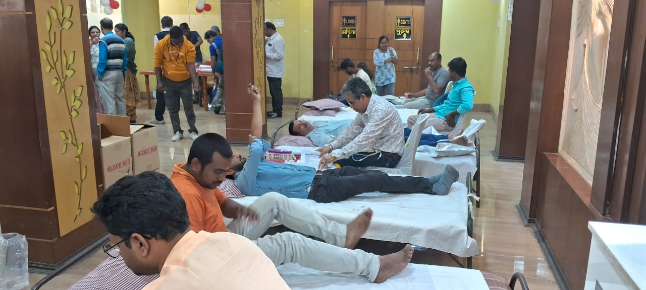 Volunteers at a charity drive