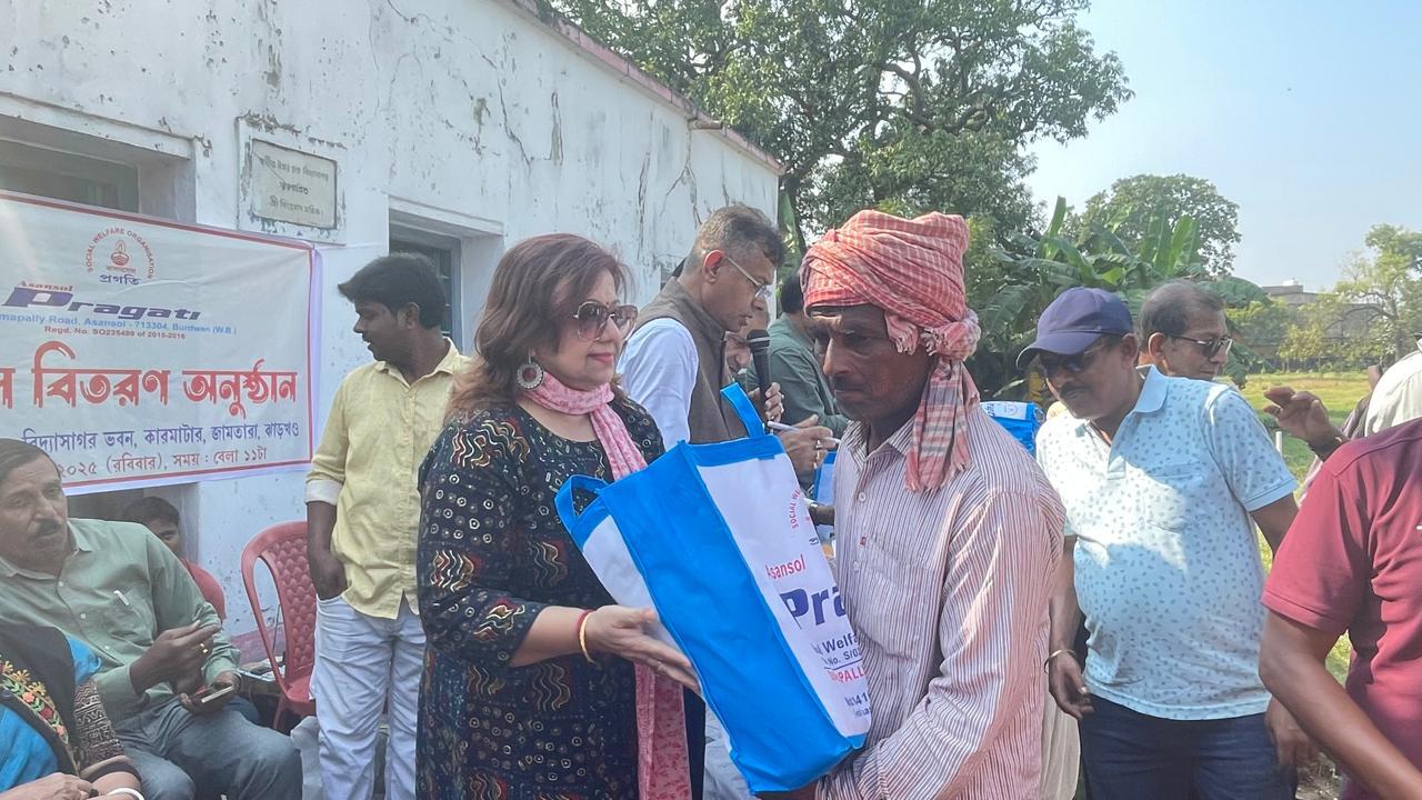 Volunteers at a charity drive