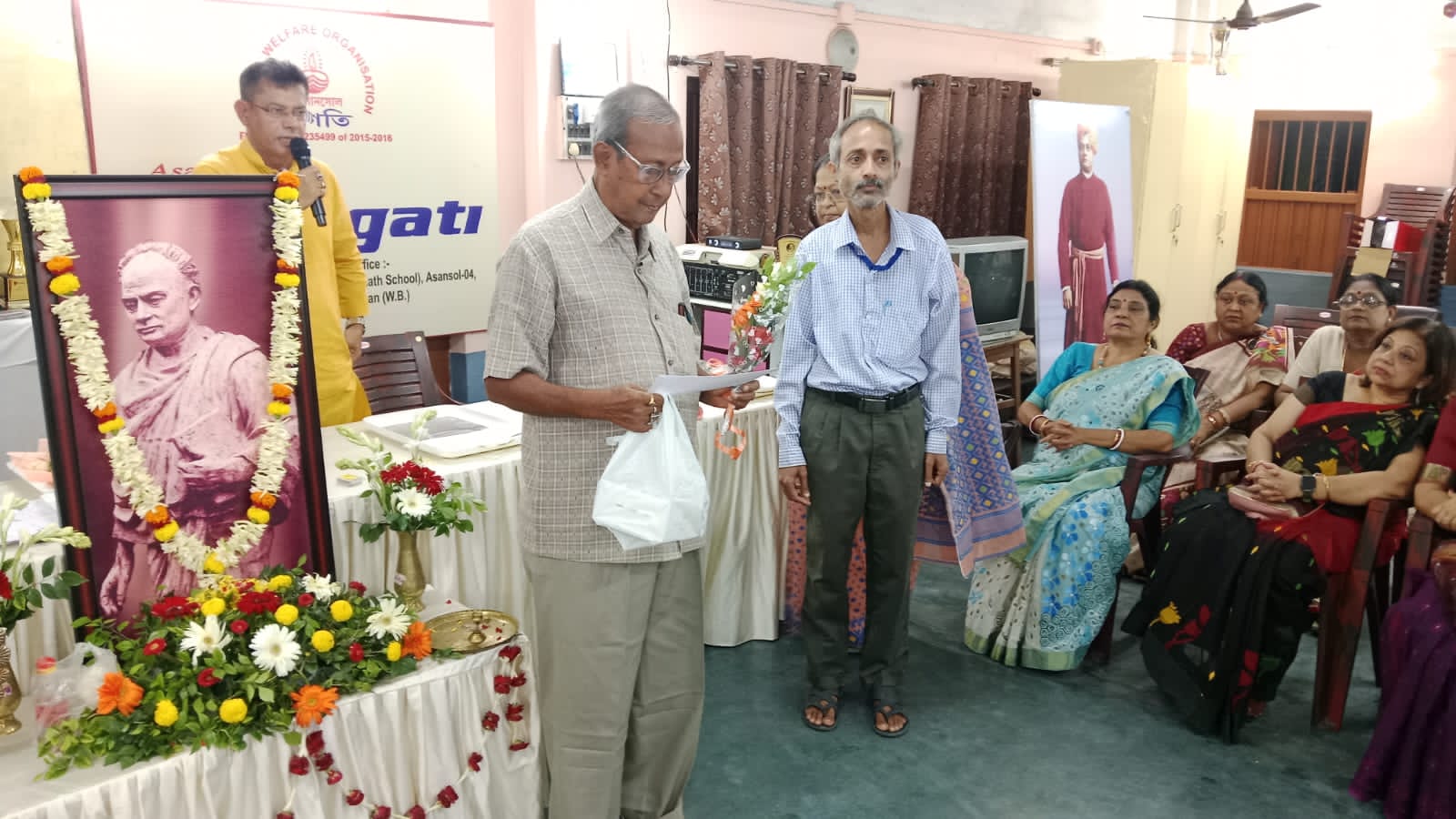Volunteers at a charity drive