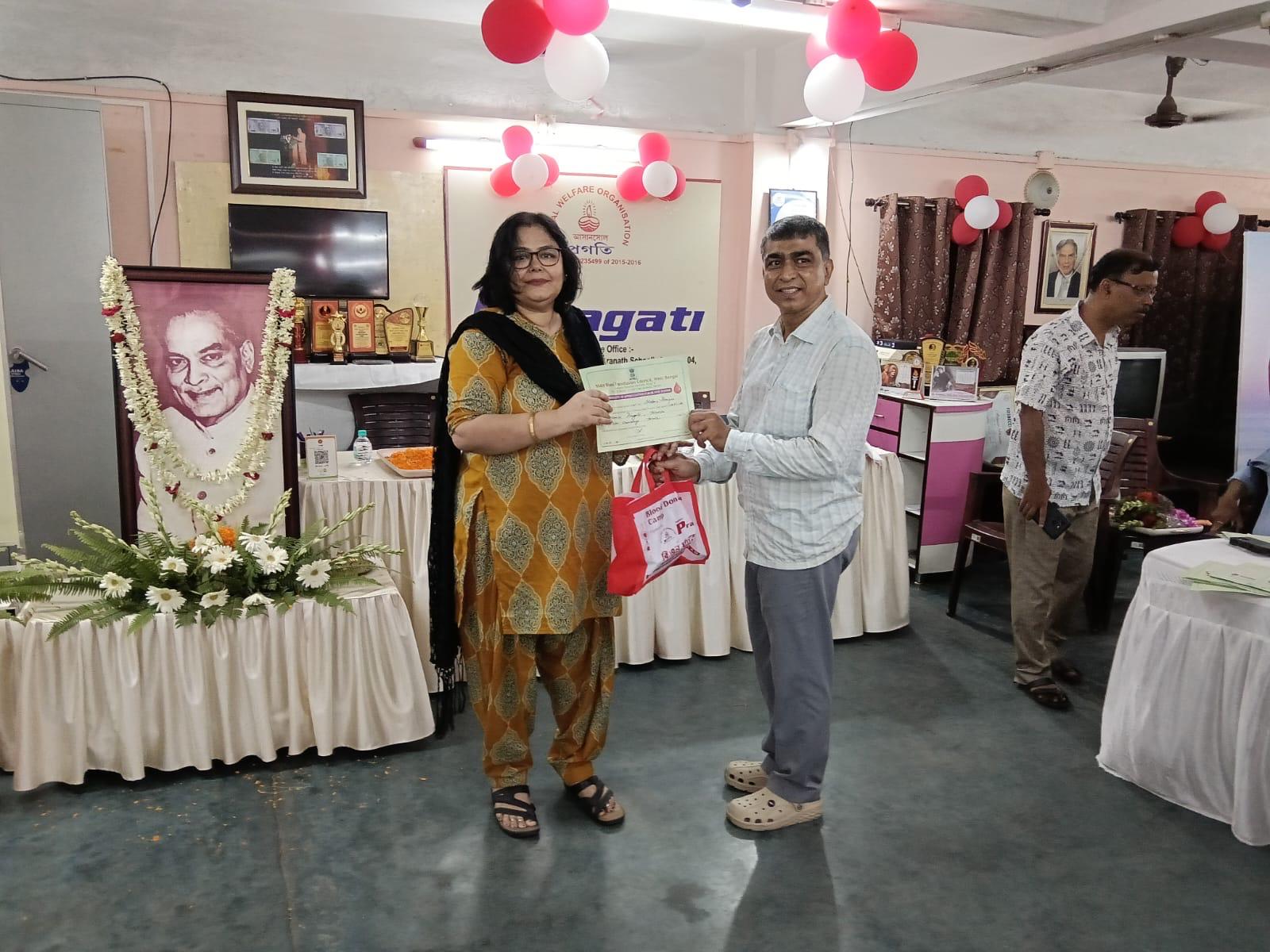 Volunteers at a charity drive