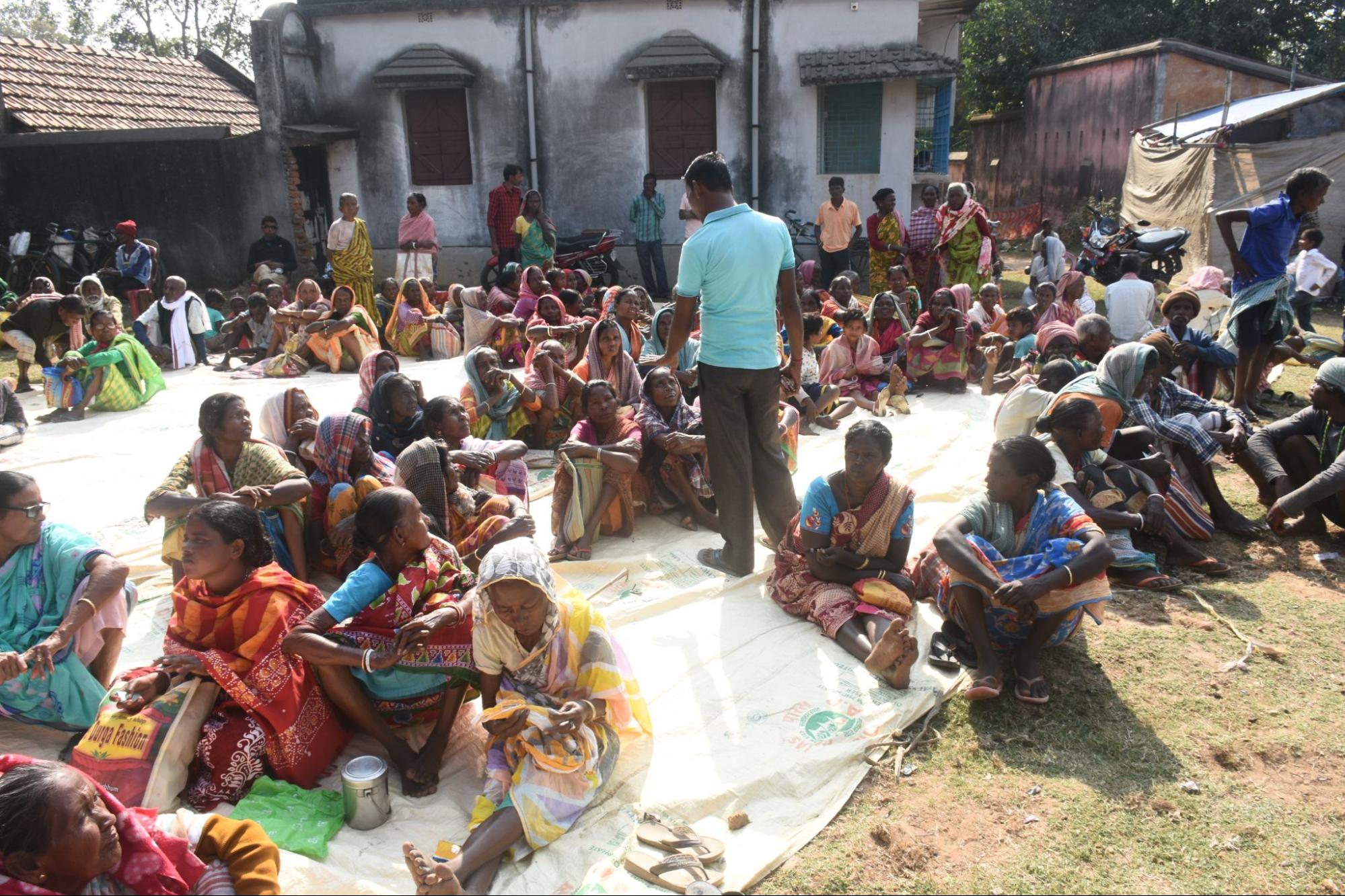 Volunteers at a charity drive