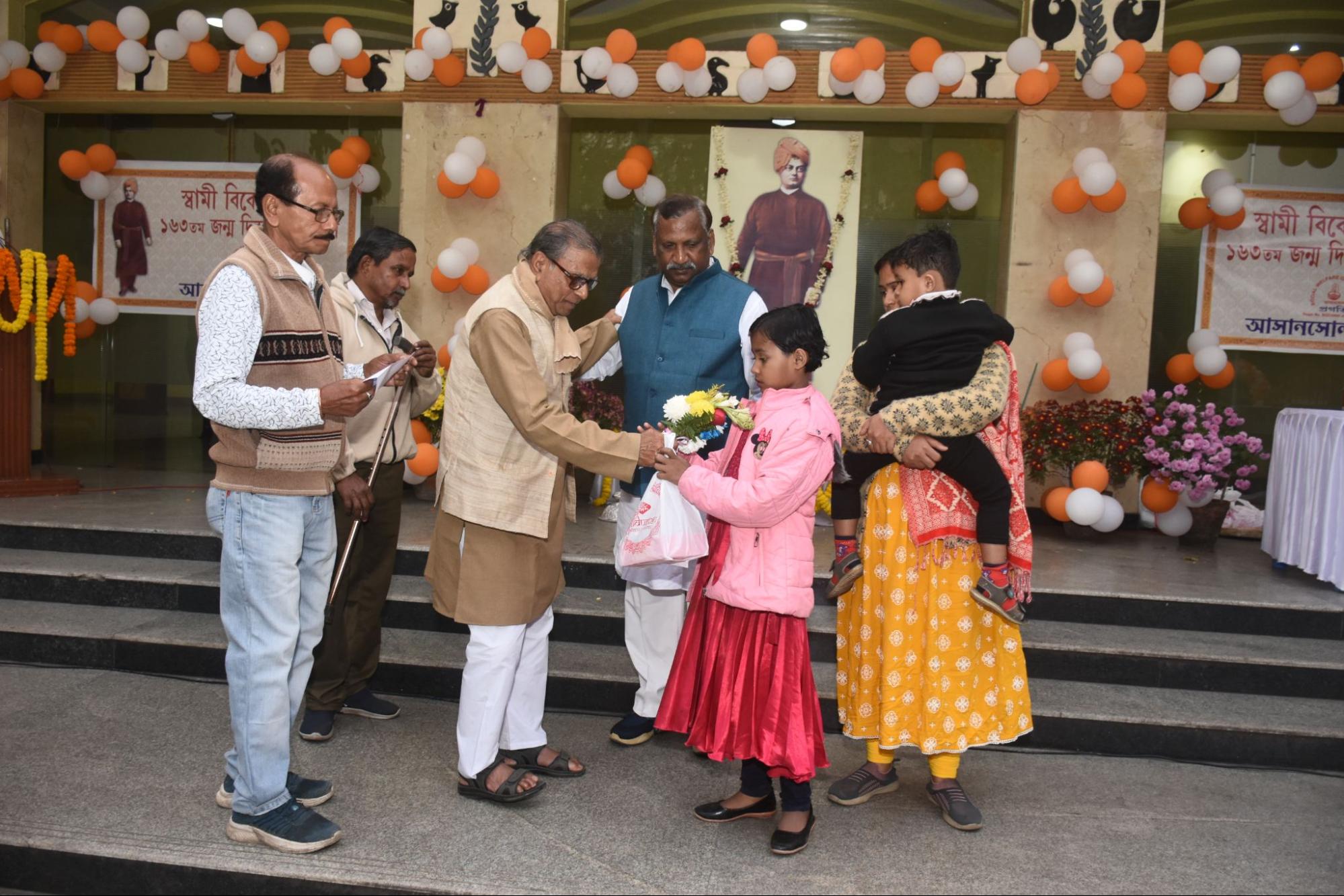 Volunteers at a charity drive