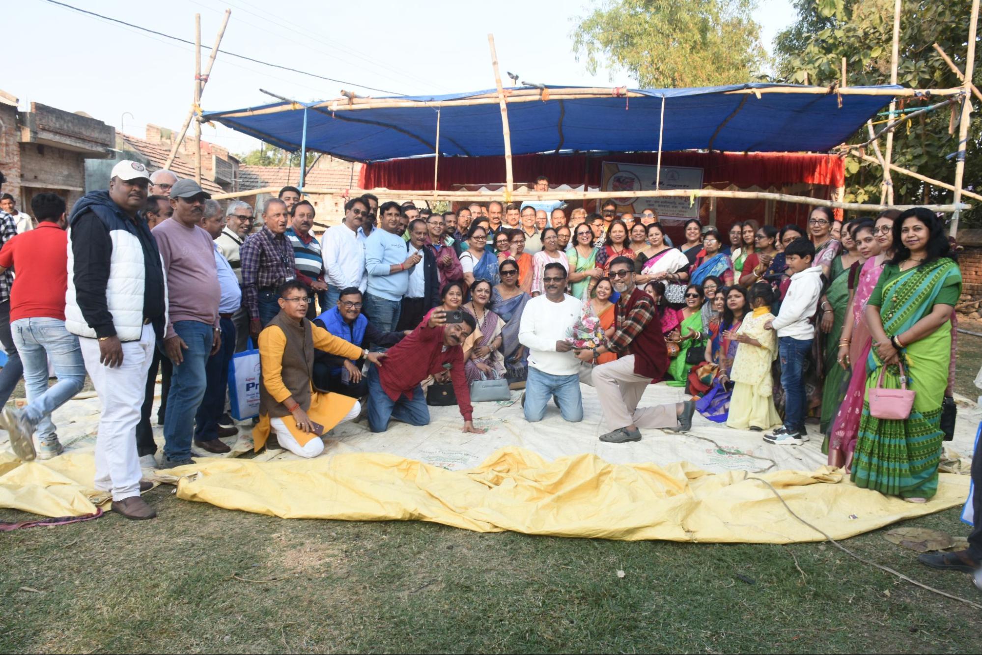 Volunteers at a charity drive