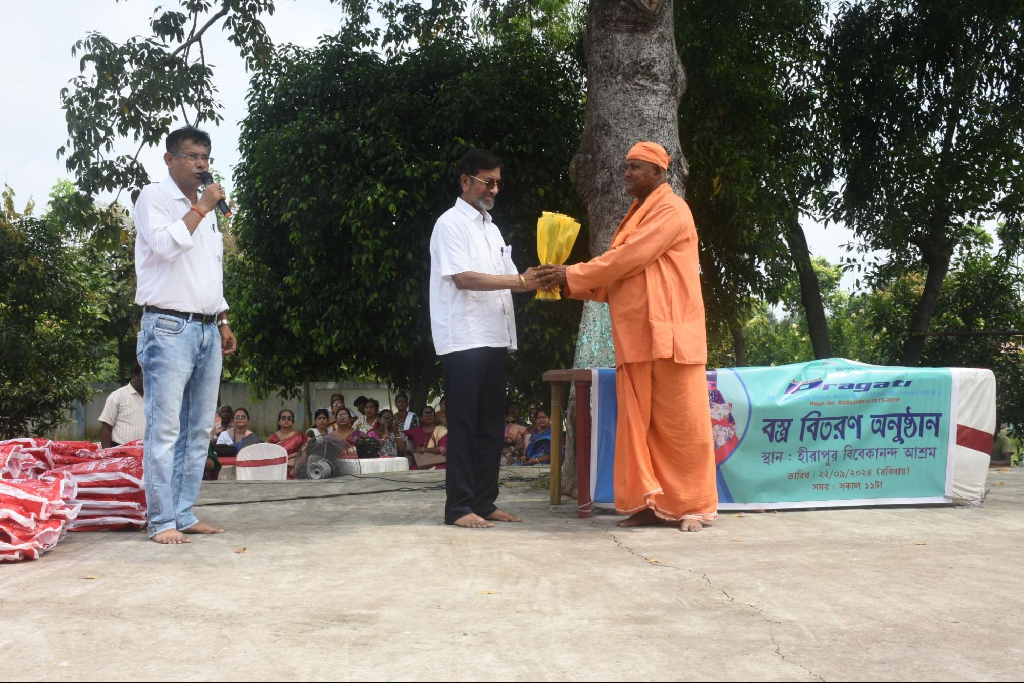 Volunteers at a charity drive
