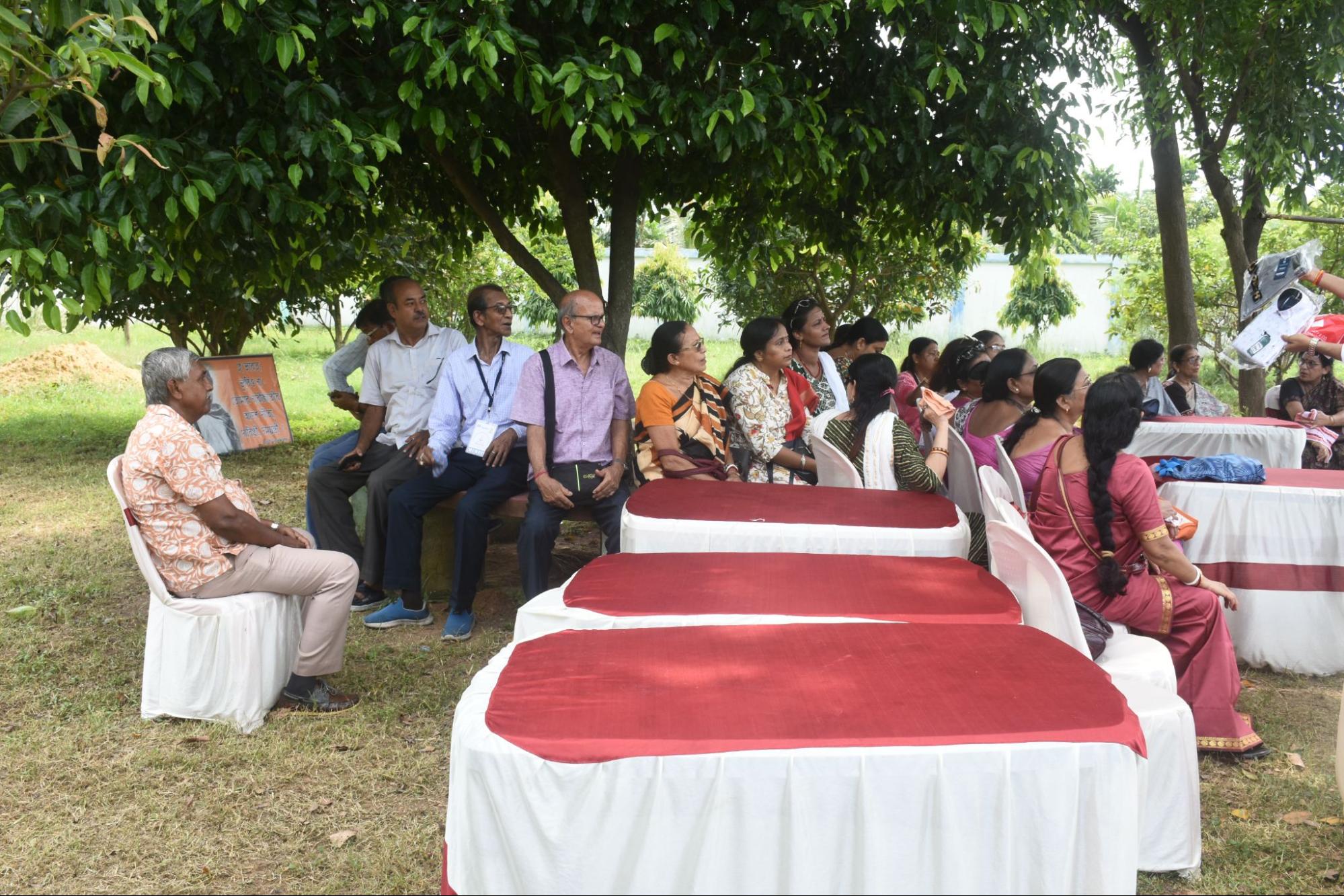 Volunteers at a charity drive