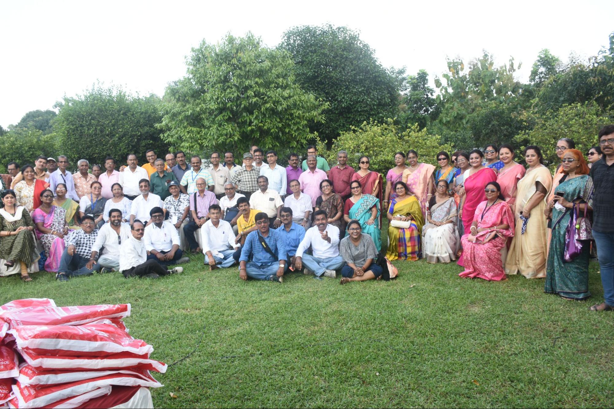 Volunteers at a charity drive