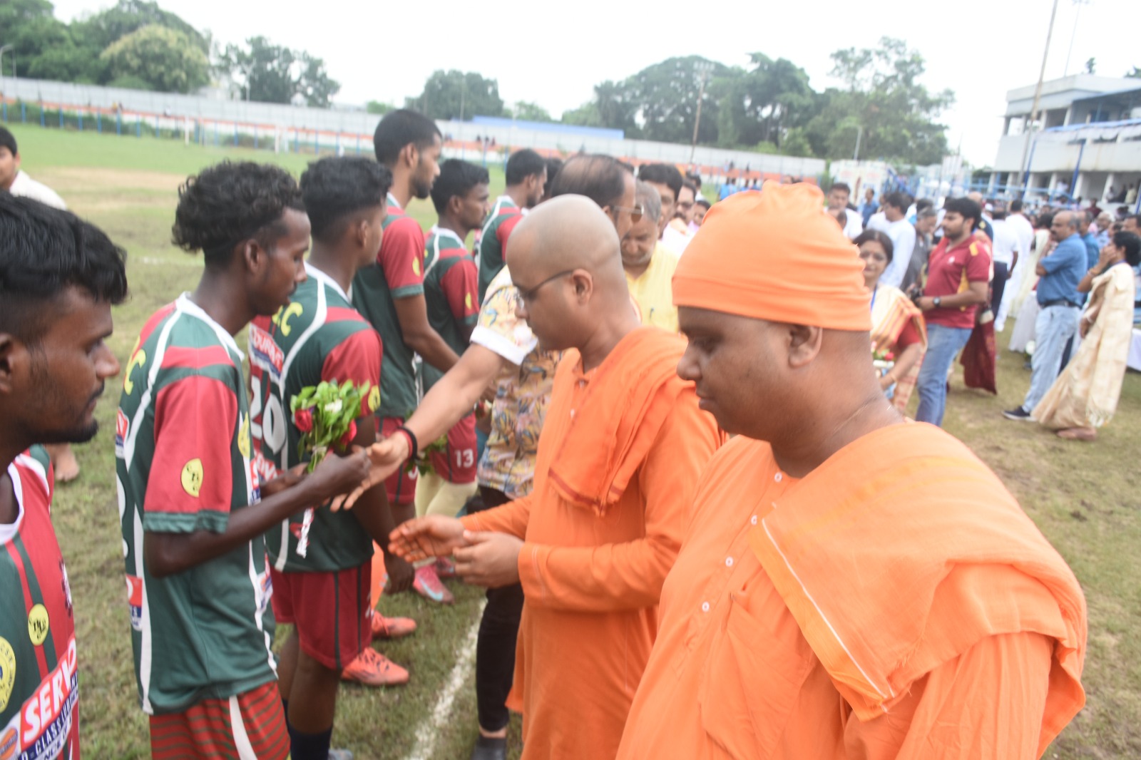 Volunteers at a charity drive